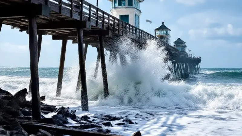 san Clemente High Tides: Emergency Declared, Pier &