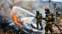 San Clemente Area Landfill Vegetation Fire Controlled