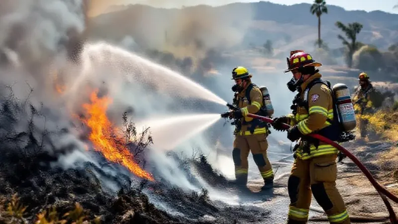 San Clemente Area Landfill Vegetation Fire Controlled